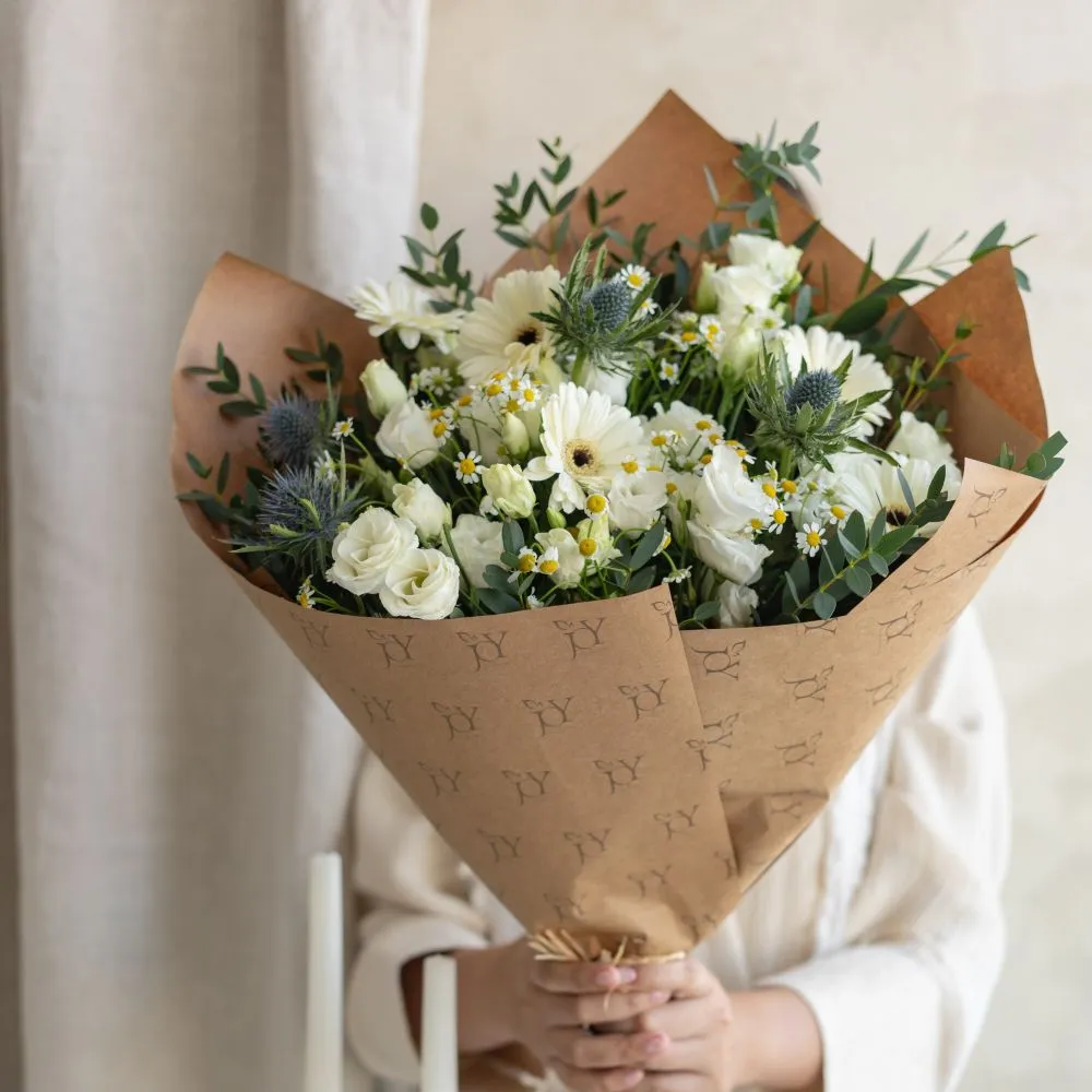 Gerbera White Bouquet