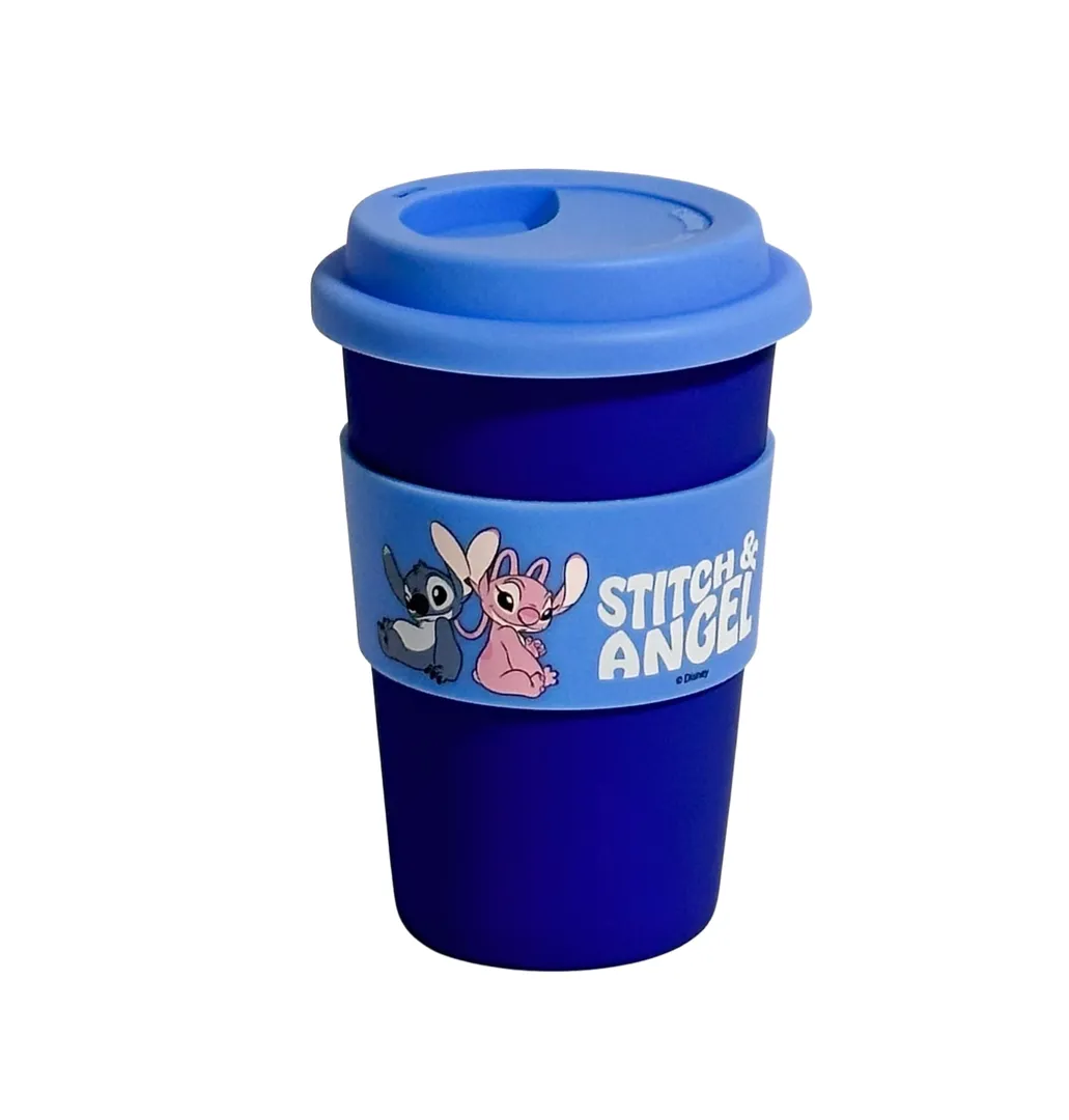 Stitch Ceramic Coffee Cup with Lid