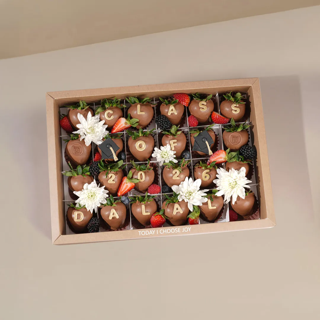 Customized Strawberry Graduation Box