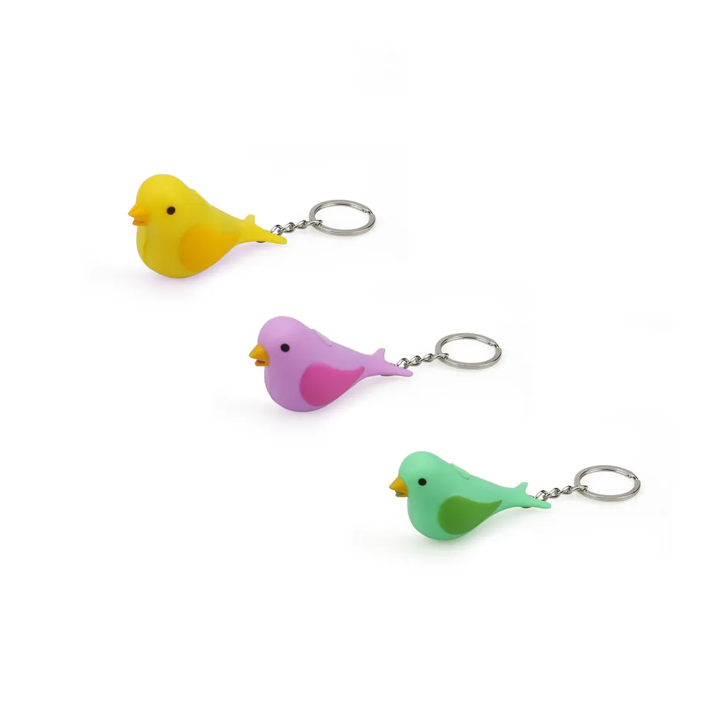 Bird Keyring With LED & Sound - Assorted