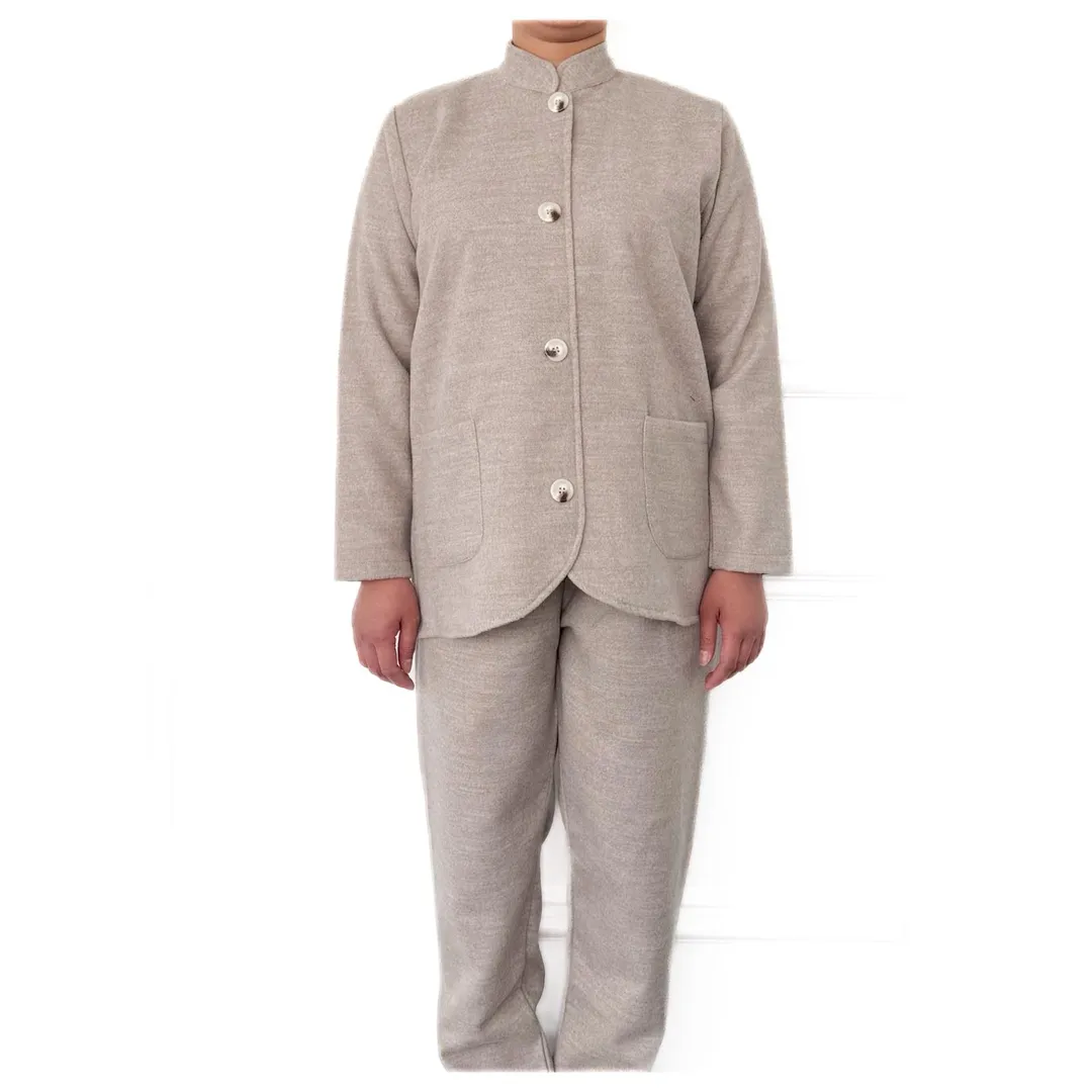 Mandarin Collar Wool Set