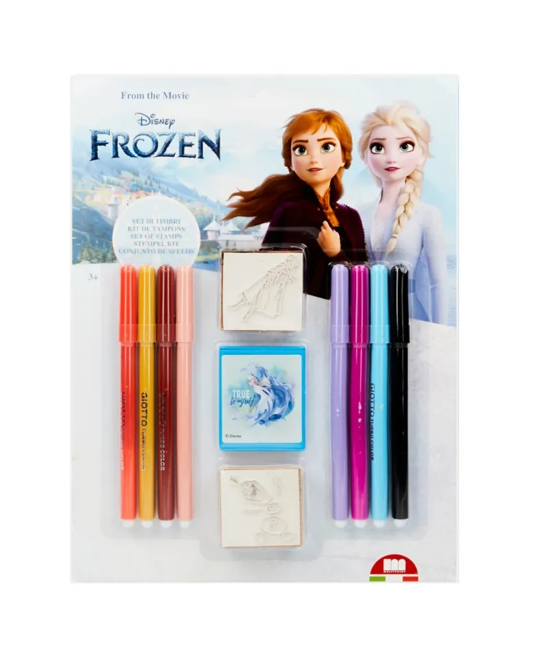 Frozen Set Of Stamps & Coloured Pens