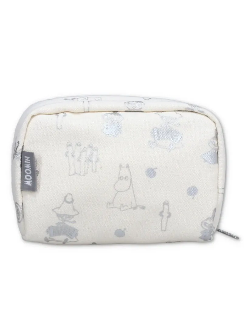 Pouch with silver print