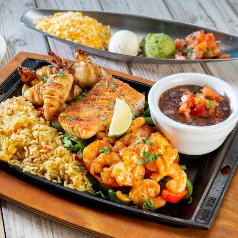 Seafood Trio Fajitas
