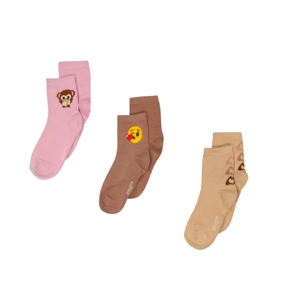 😘🙈🫶 3 Emoji Socks