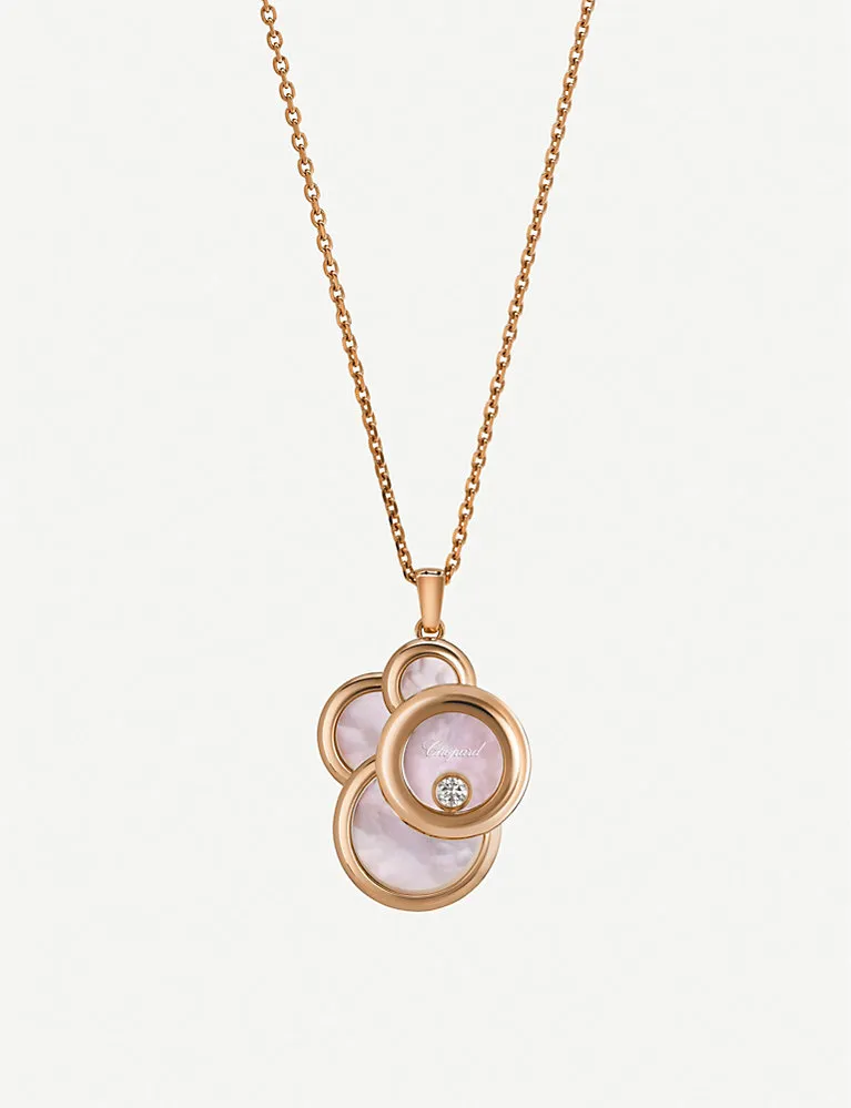 Chopard Happy Dreams 18Ct Rose-Gold, Mother-Of-Pearl And Diamond Necklace