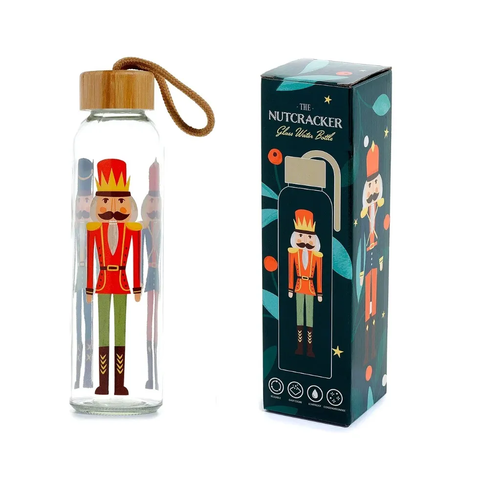 The Nutcracker Glass Water Bottle