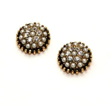 Yochi NY - Pave Stud Earrings