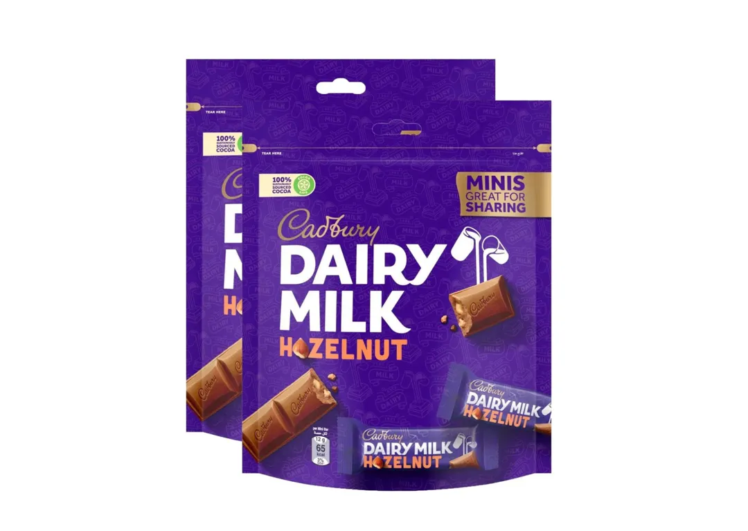 Cadbury Dairy Milk Chocolate with Hazelnut Minis 2 Bags x 168g