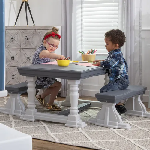 3 Piece Farmhouse Table & Bench Set™