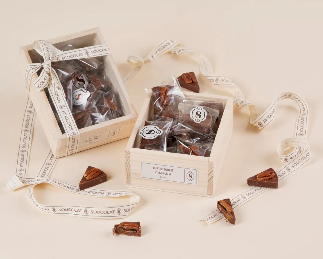 Wood Box Turtle Tablet - 16 pcs