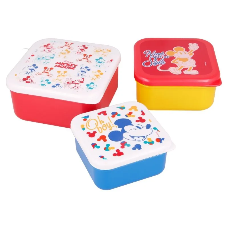 Mickey Mouse 3 PCS Food Containers Set