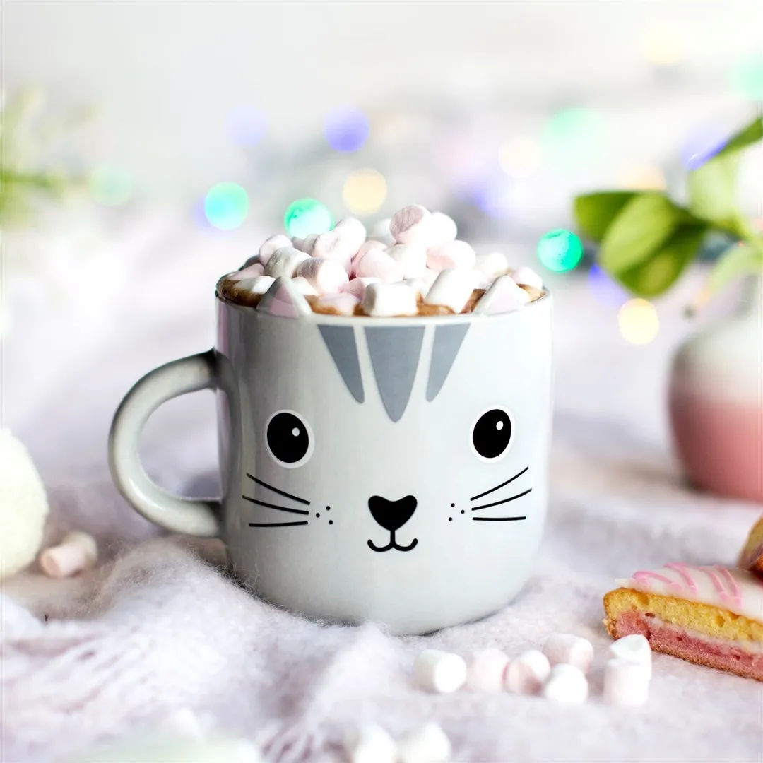 Large Cat Kawaii Mug