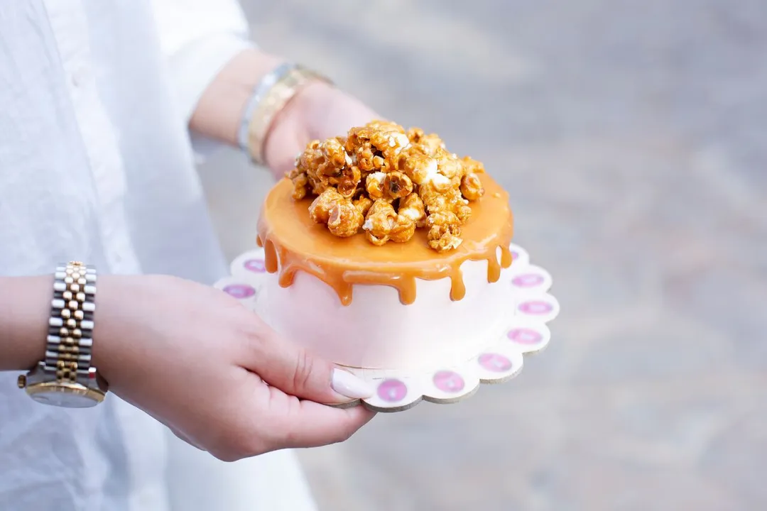 Salted Caramel Gelato Cake.