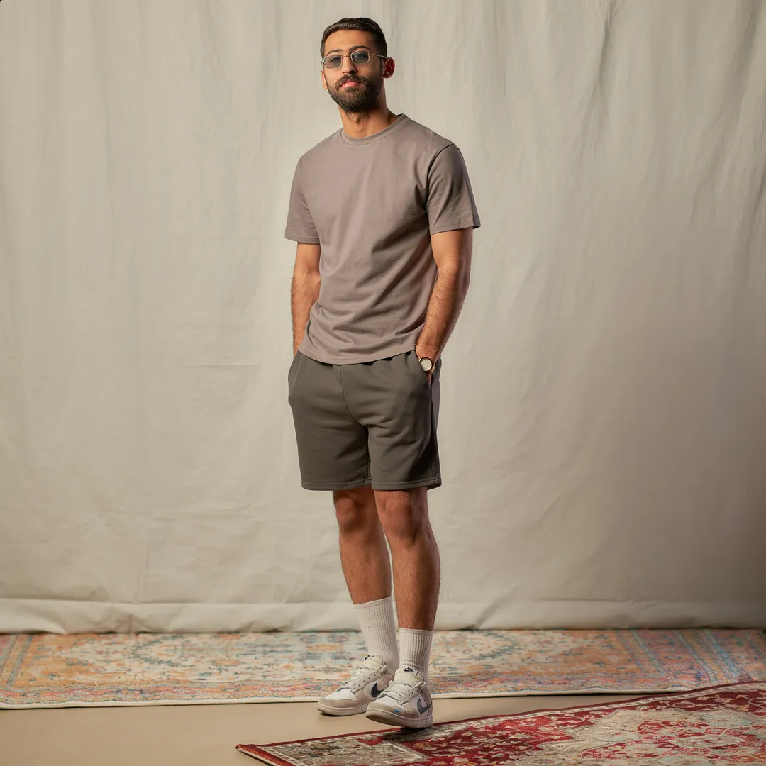 OVERSIZED PLAIN T-SHIRT(WASHED GREY)
