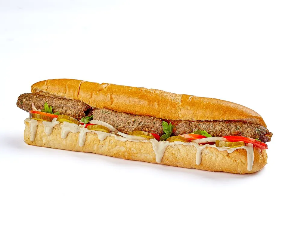 Grilled Meat kofta sandwich