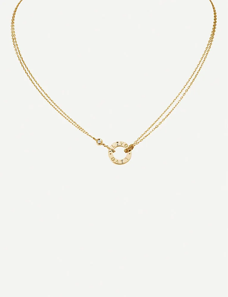 Cartier Love 18Ct Yellow-Gold And 0.03Ct Diamond Necklace