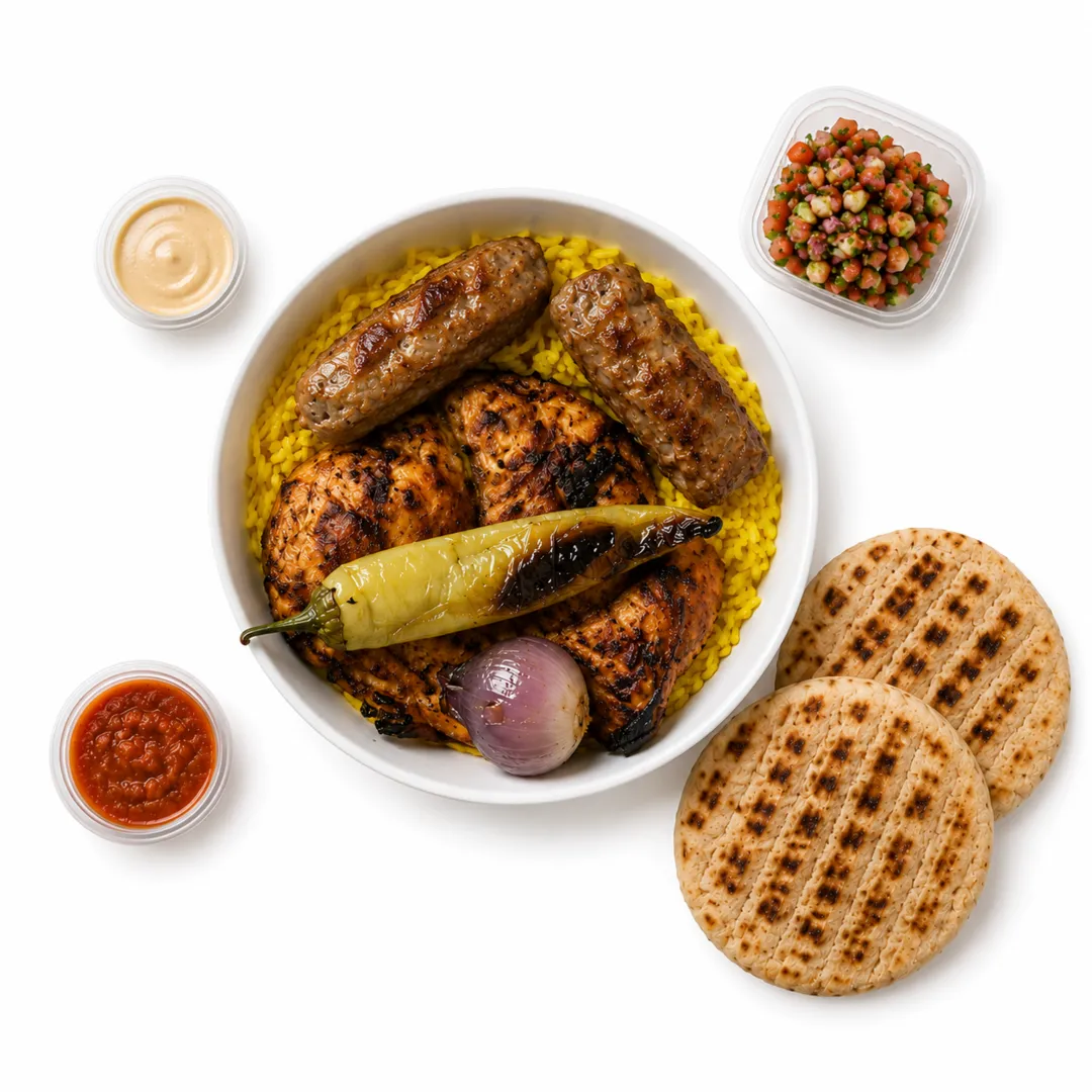 ربع دجاجة فحم و طرب