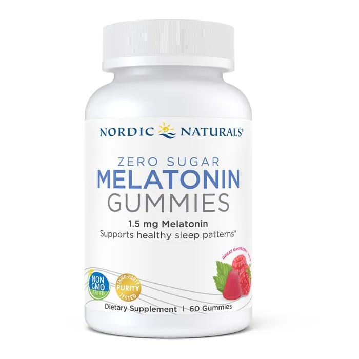 Nordic naturals melatonin gummies 1.5 mg, 60 gummies