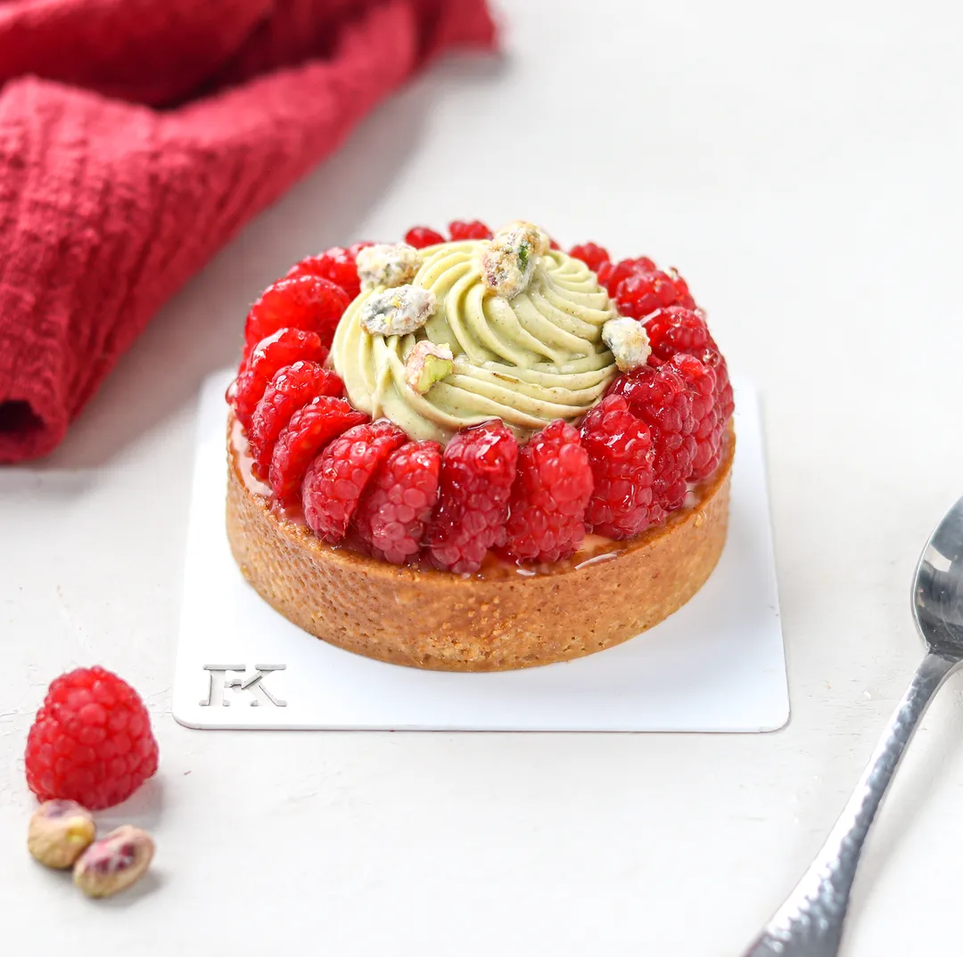 raspberry pistachio tart