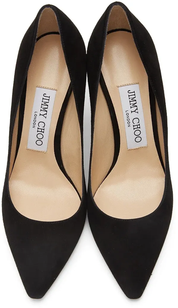 Jimmy Choo Black Suede Romy 85 Heel