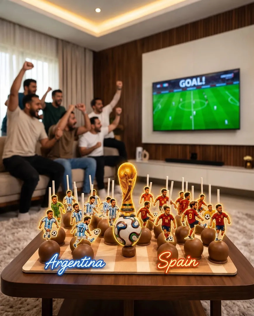 World cup Argentina and Spain Brownies Pops