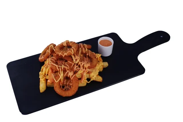 ONION RINGS WITH FRENCH FRIES