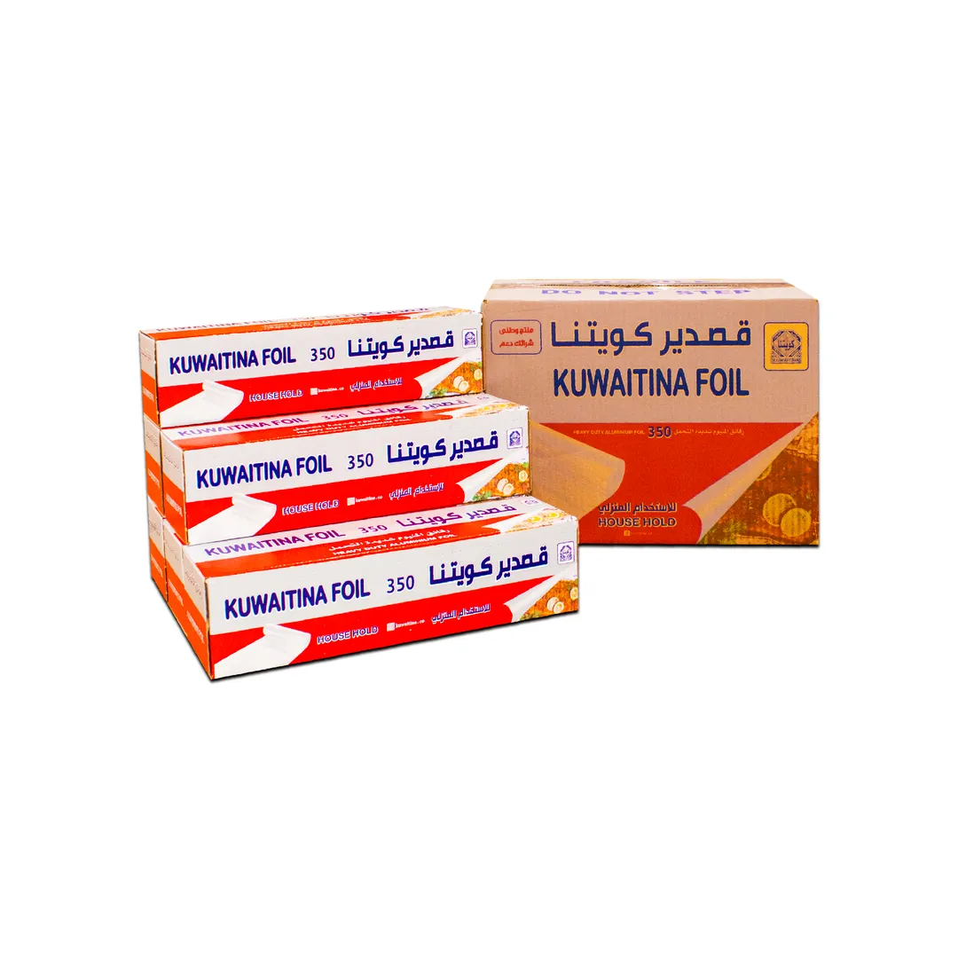 كرتون شد 6 حبة المنيوم فويل ( قصدير ) كويتنا 350 × 30 سم