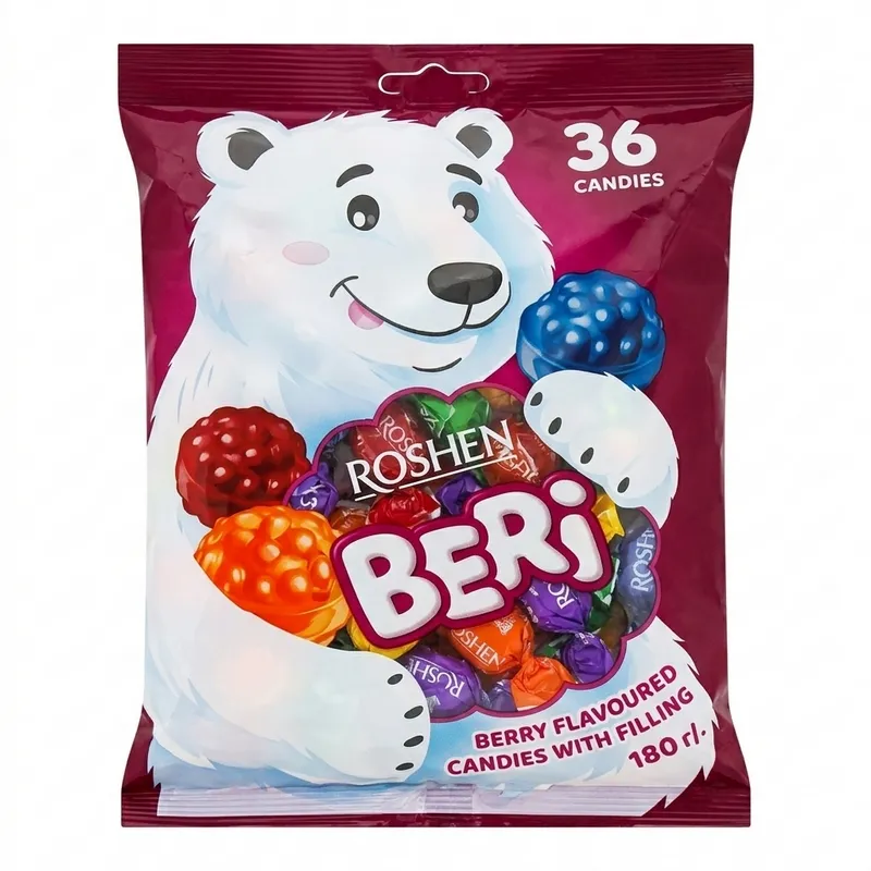 Roshen Beri Berry Flavoured Candies with Filling 180g