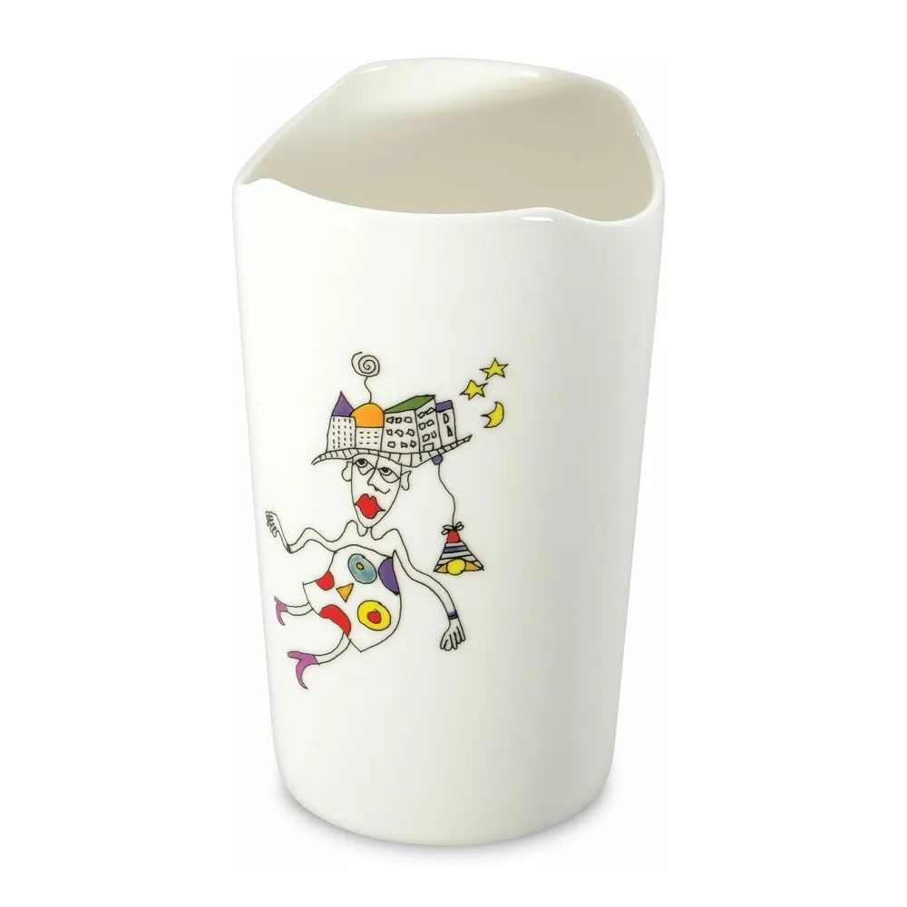 Vitrified Porcelain Abstract Decorative Vase