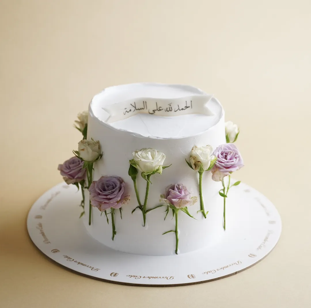 Flower cream cake 6inch mix chocolate vanilla