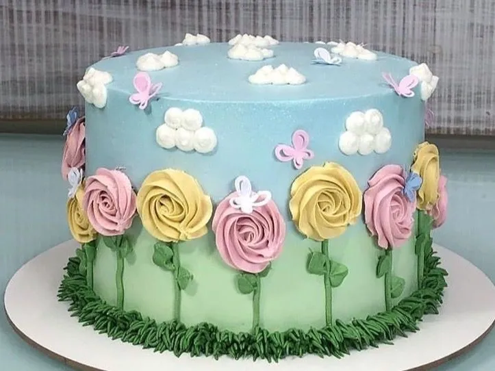 [Pink Flower Cake 1]