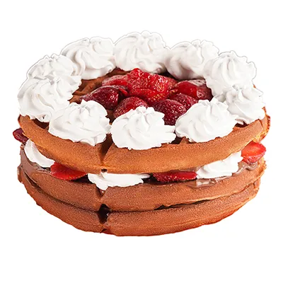 Strawberry KitKat Waffle Cake