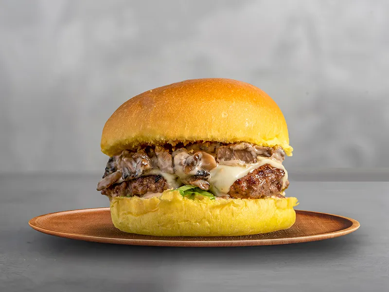 Mushroom Beef Burger Sandwich