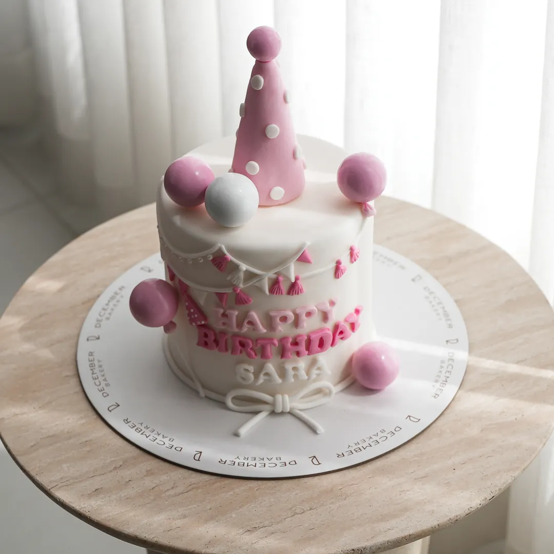Birthday pink cake cap 💕