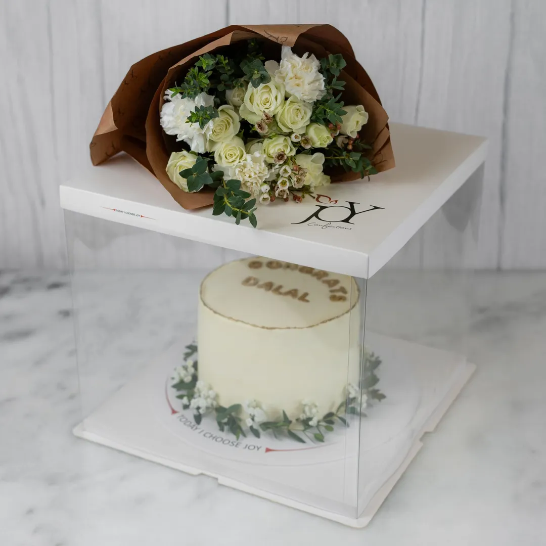 Dalal Bridal Cake - Mini Fresh Flowers Bouquet