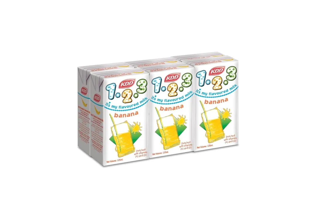 KDD 123 Banana Milk 6 Packs x 125ml
