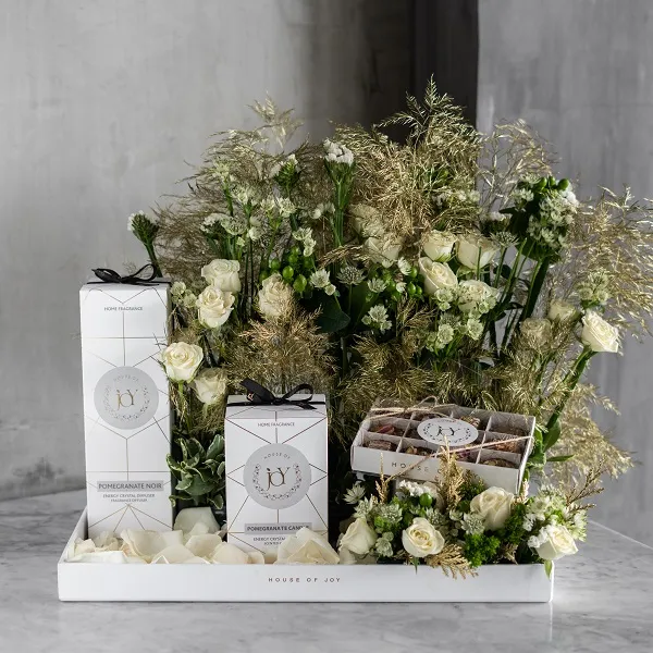 TRAY WHITE WINTER SET