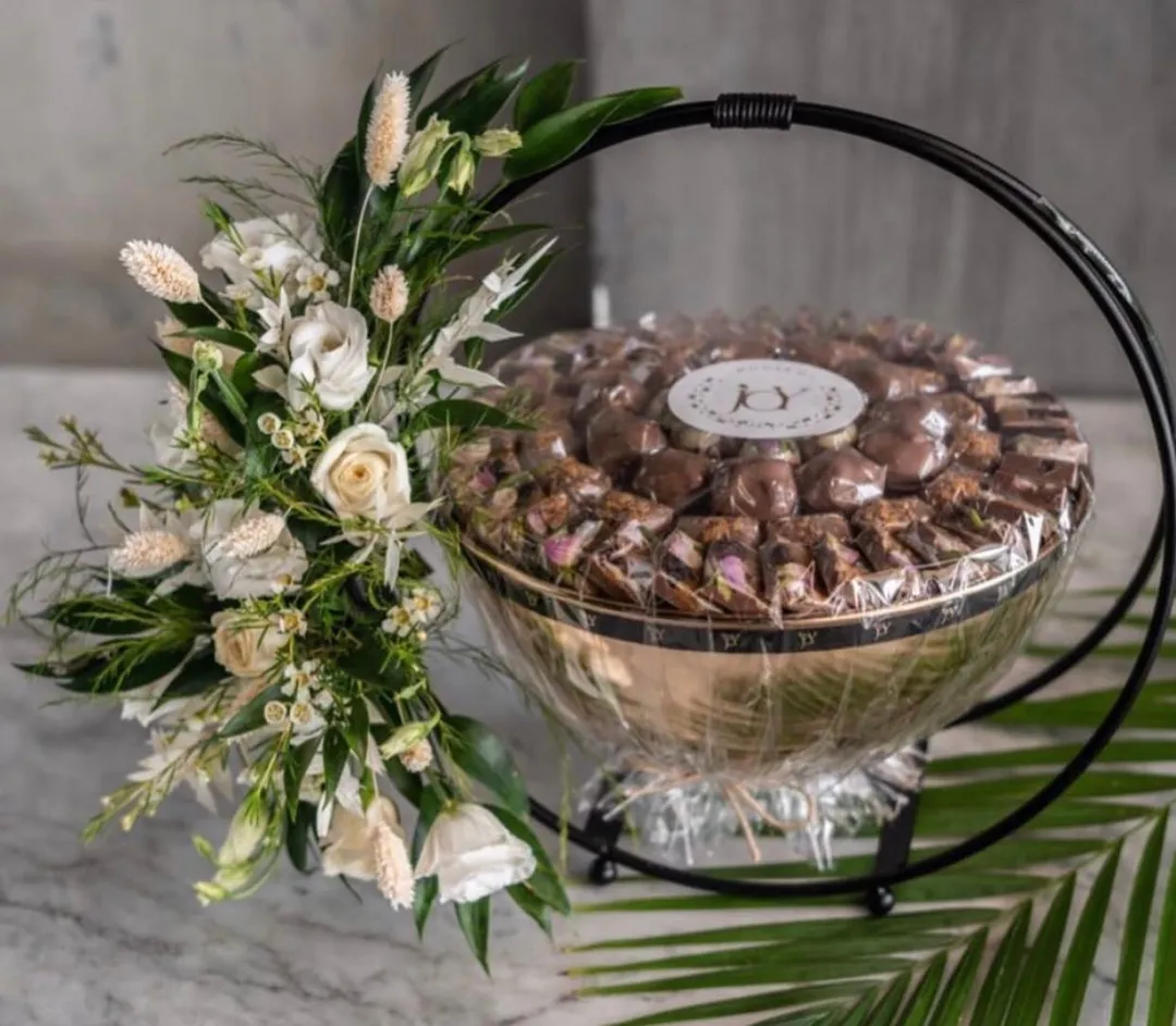 Bronze Bowl- White Roses