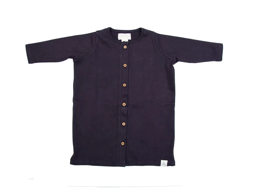 Button Down Dress (Black Olive)