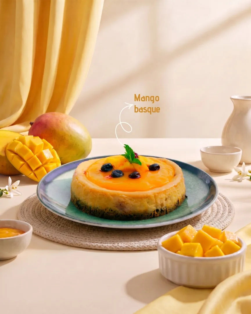 Basque Cheese Cake Mango