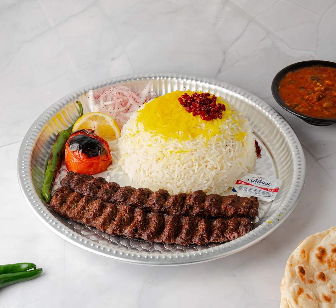 Kabab Koobida with Saffron Rice