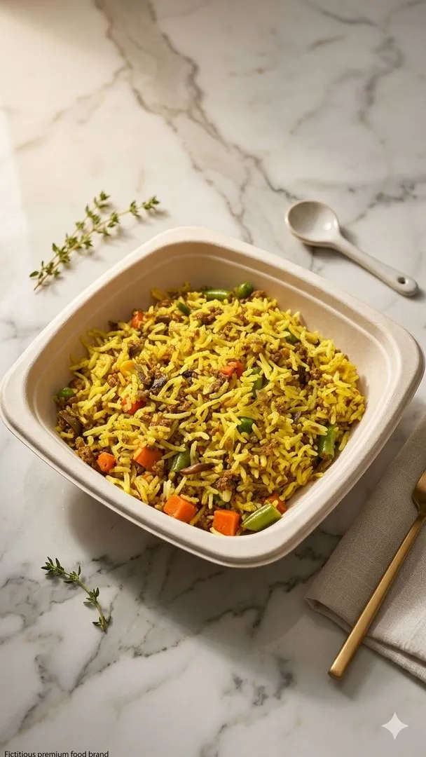 Minced meat veg rice