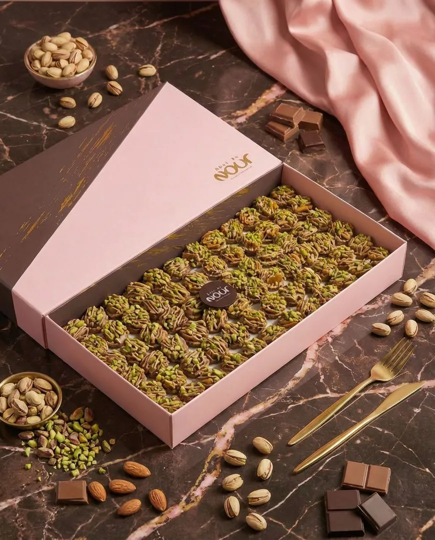 Box contains72 pcs of "Sahoon" Saffron-flavored roasted caramel