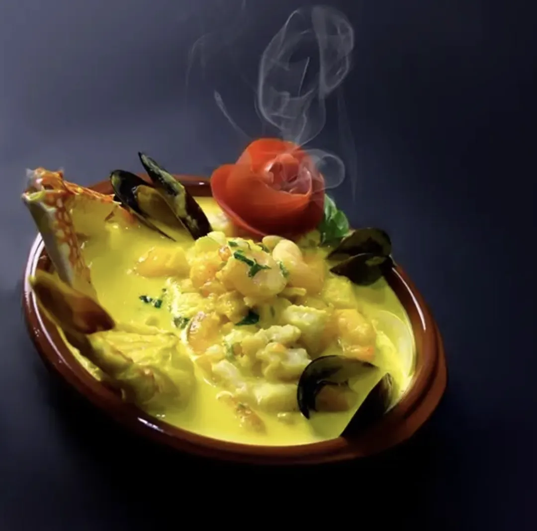 Goldenfish saffron soup