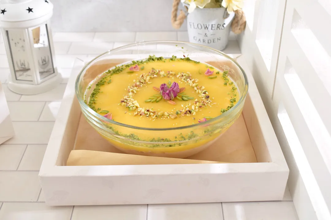 Orange blossom Mahalabia - vegan, gluten free with no refined sugar