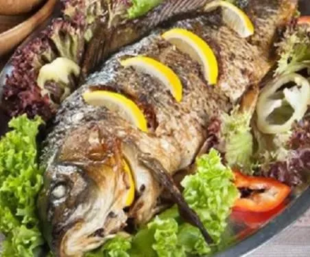 وجبة سيباس مشوي