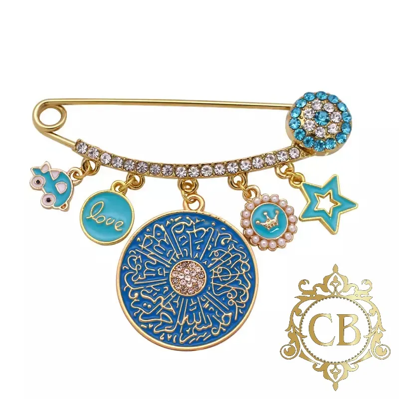 Alekhlas Blue Brooch