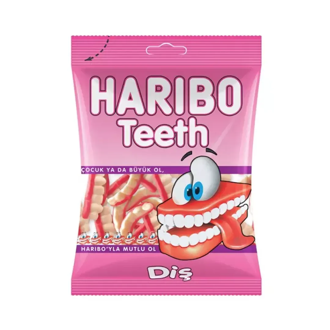 Haribo Teeth Gummy Bag 80g