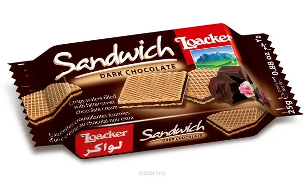 Loacker Sandwich Dark Chocolate 25Gm